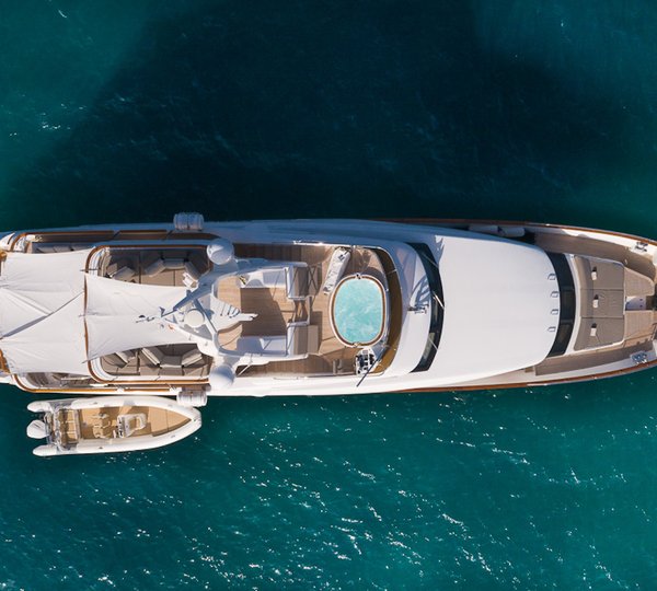 Aerial View Of Superyacht
