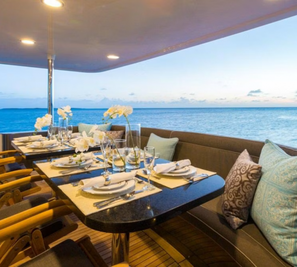 Exterior Dining Area With Sea Views