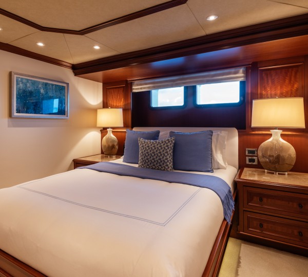 Lower Deck Blue Queen Guest Stateroom