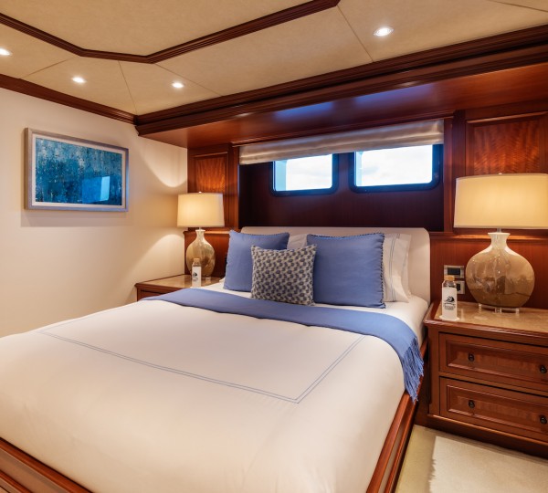 Lower Deck Blue Queen Guest Stateroom
