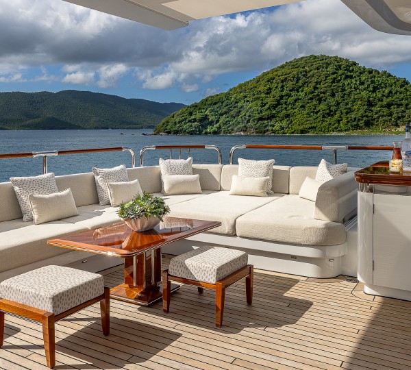 Rock It Sundeck Port Lounging Area Aft Credit Yachting Image
