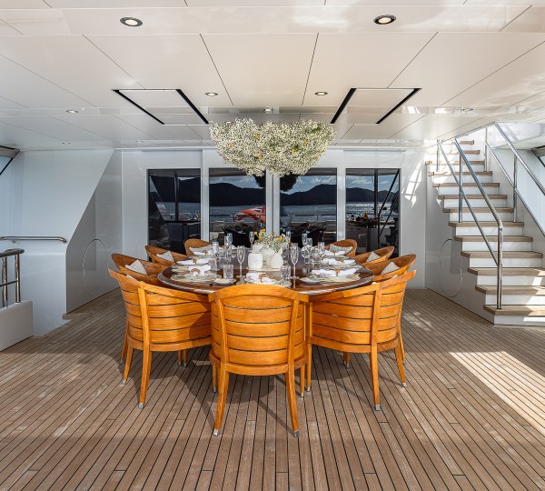 Rock It Al Fresco Dining On The Bridge Deck Aft Credit Yachting Image