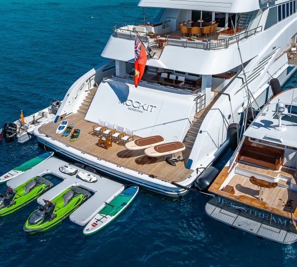 Rock It Luxury Yacht With Fishing Tender And Water Toys Credit Yachting Image