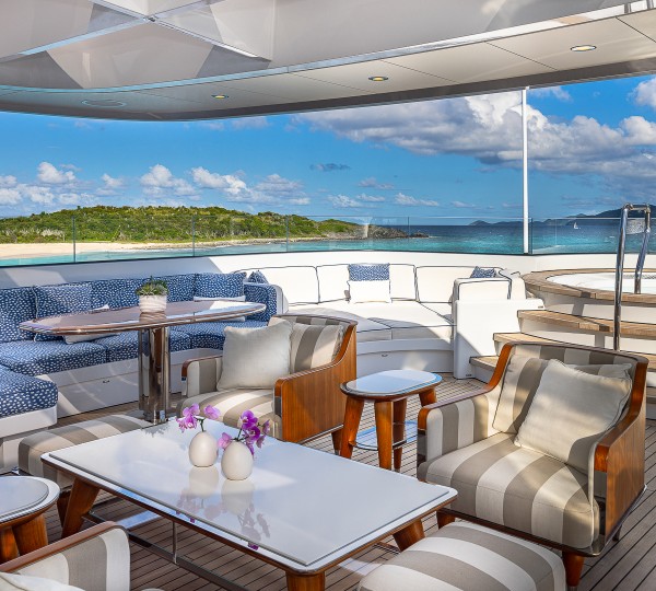 Rock It Sun Deck - Seating And Jacuzzi Looking Forward To Port Credit Yachting Image