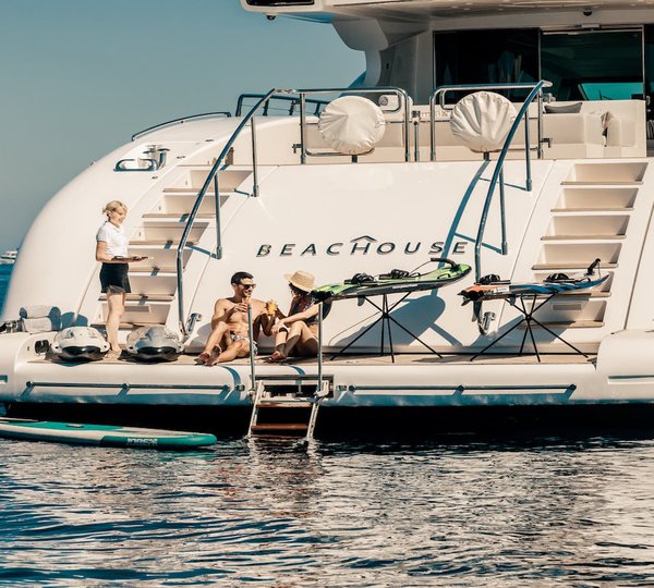 Sunbathnig On The Swim Platform