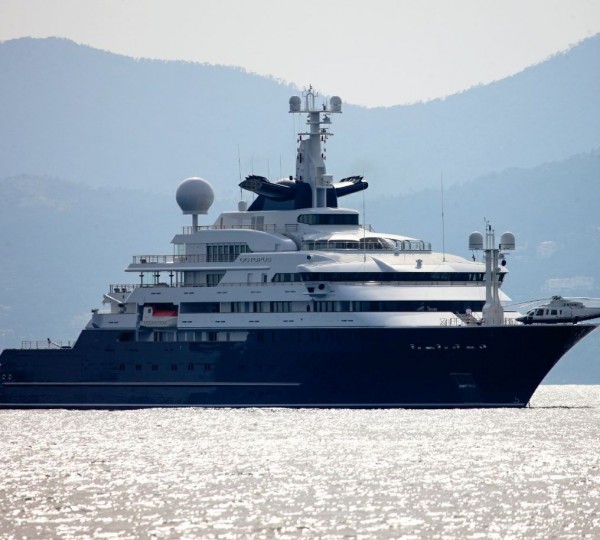 Superyacht Octopus With Helicopter