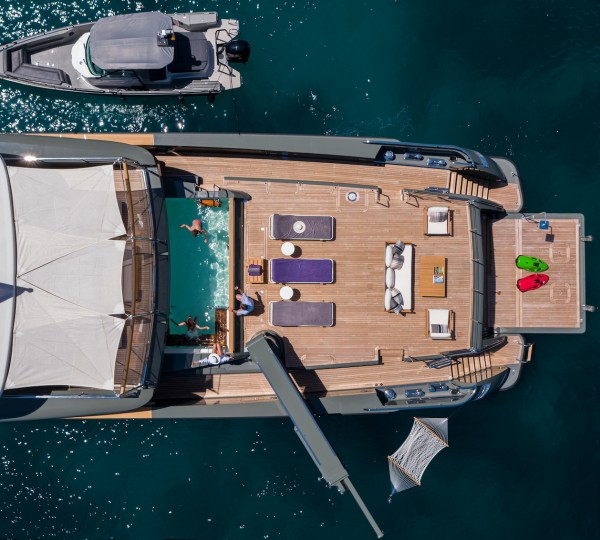 Aerial View Of The Aft Decks © YachtShot