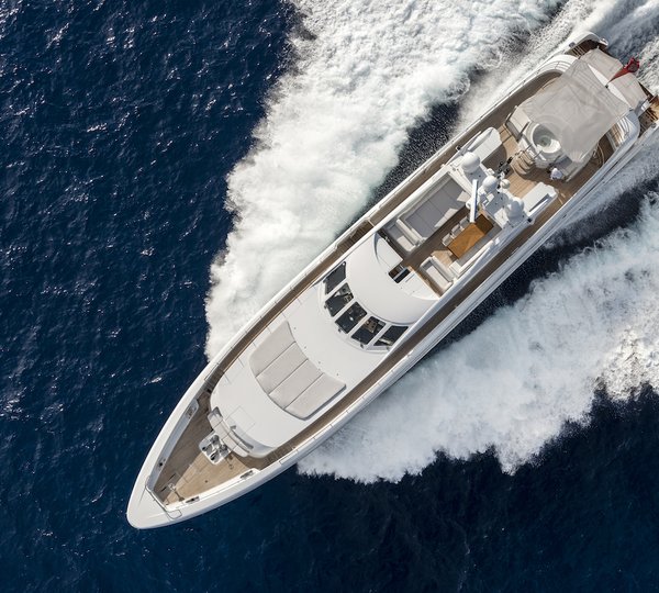 Aerial View Of The Superyacht