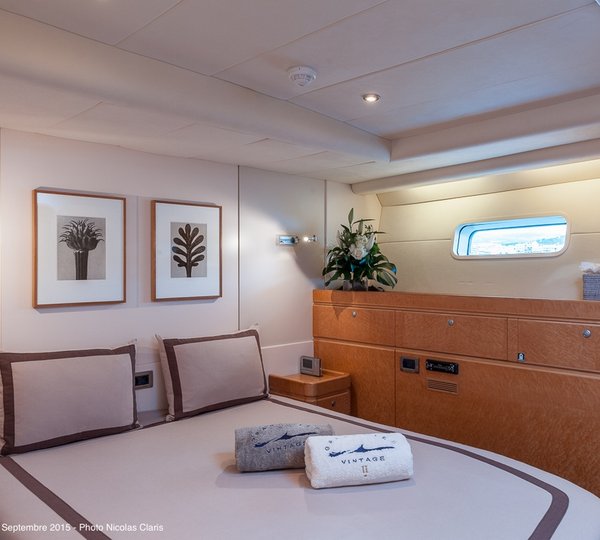 Charter Yacht Grand Bleu Vintage Guest Cabin 