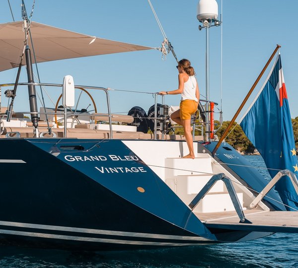 Charter Yacht Grand Bleu Vintage Stern Swim Platform