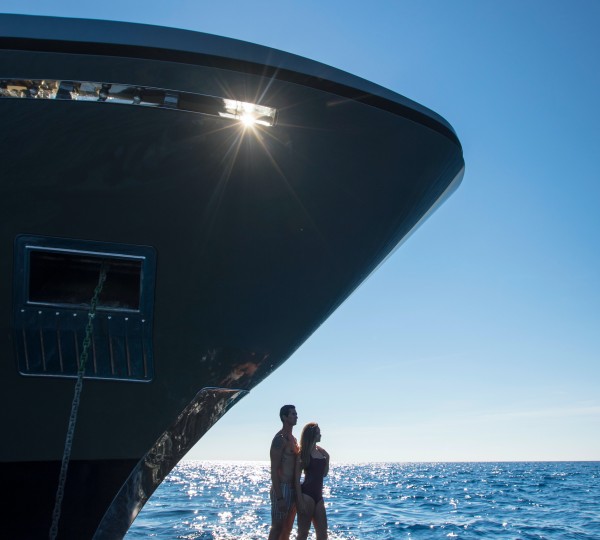 Couple At The Bow Of The Yacht © YachtShot