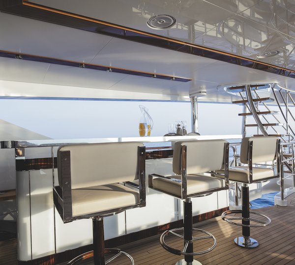 Open Air Bar With Stools For Refreshments