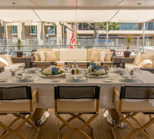 Table Laid For Alfresco Dining