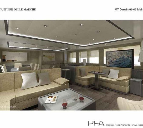 1-Luxury yacht Darwin Class 86 - Main Saloon