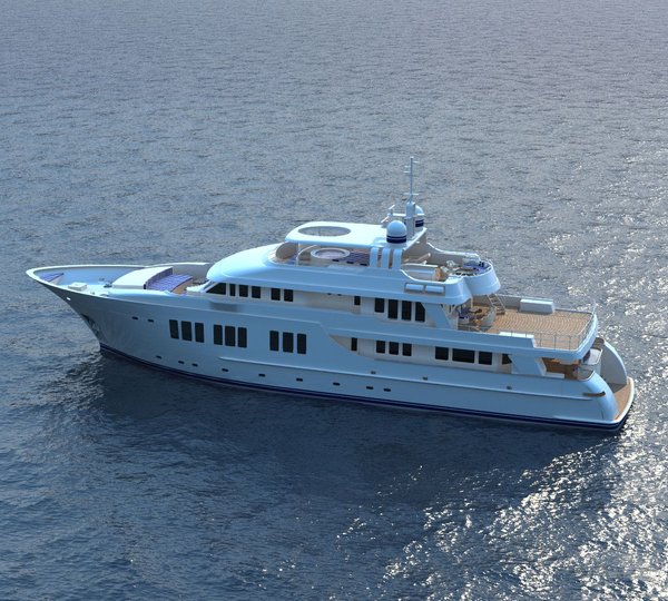 135ft JFA superyacht from above