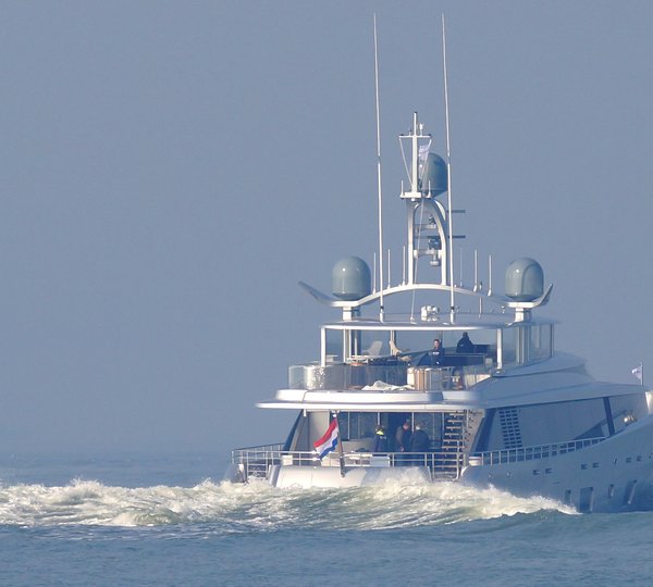 46m COMO yacht by Feadship at North Sea under sea trials - Photo by Kees Torn