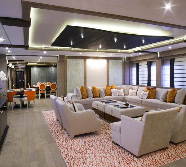 8 PJ210 superyacht Lady M Main Saloon