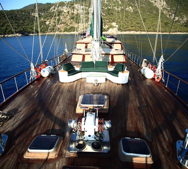 Aboard charter yacht Grande Mare (ex Carmina)