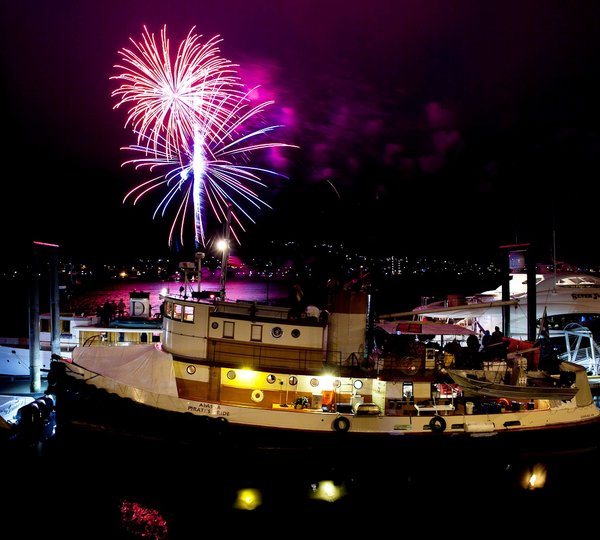 Alaska Pirates Pride (APP) - At night with fireworks