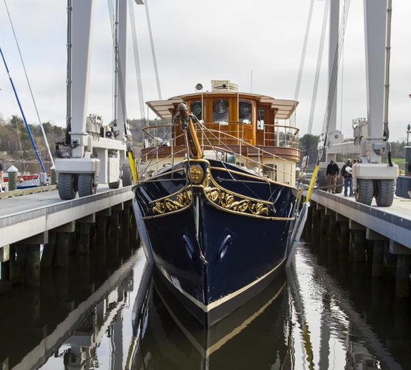 Atlantide Yacht back in the water