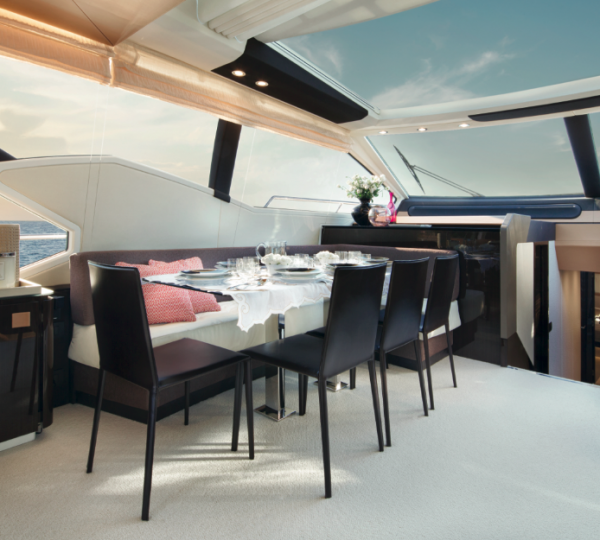 Azimut 77S Yacht Dining area with hard top