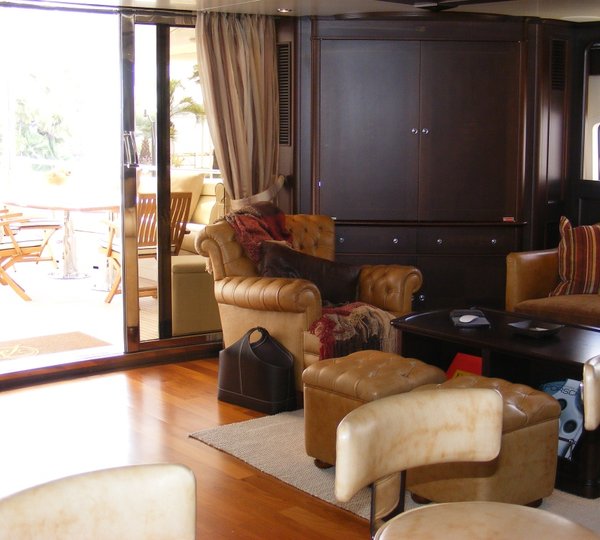 Benetti Yacht BACCHANAL -  Skylounge looking Aft