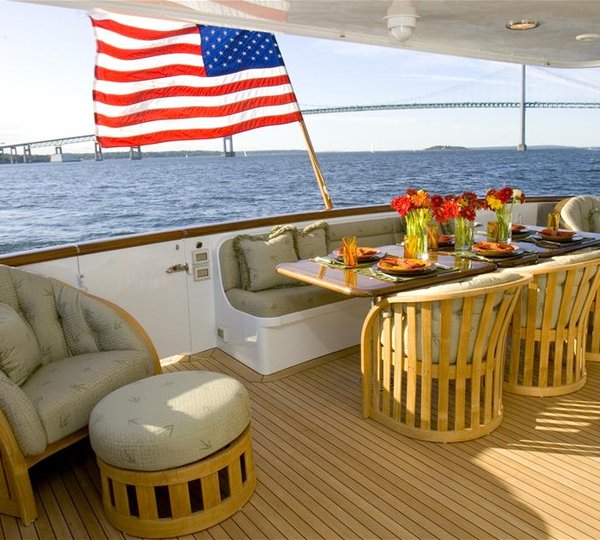 Burger yacht CYNTHIA (ex Tenacity) - aft deck