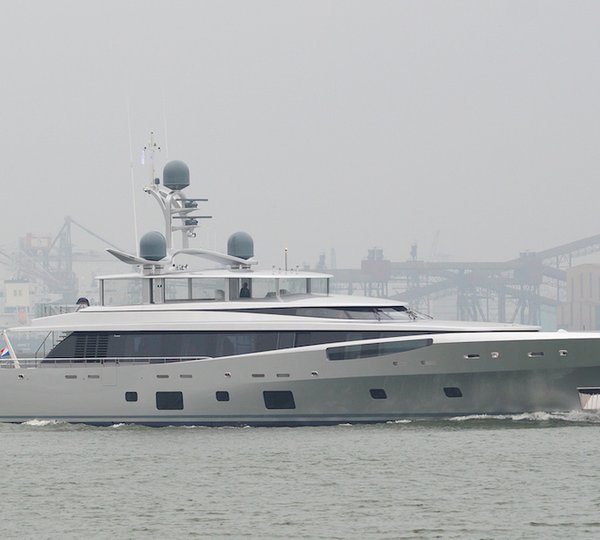 COMO superyacht during her sea trials - Photo by Kees Torn