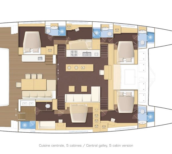 Catamaran SPLIT SECOND - Layout