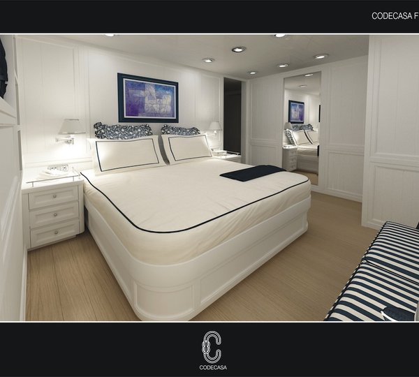 Codecasa 42m F73 motoryacht Guest Cabin