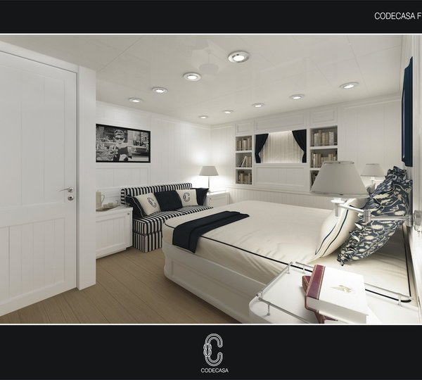 Codecasa F73 super yacht Guest Cabin