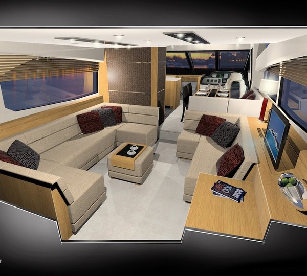 Design Unlimited Interior of the Sunseeker 63 Motor Yacht