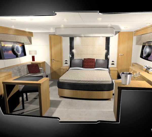 Design Unlimited Interior of the Sunseeker Manhattan63 - Master stateroom