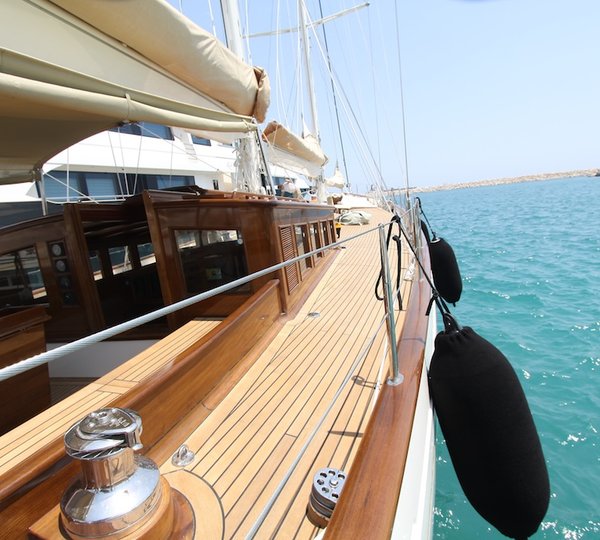 Detail of the 25m Arkin Pruva Argos sailing yacht SHINDELA