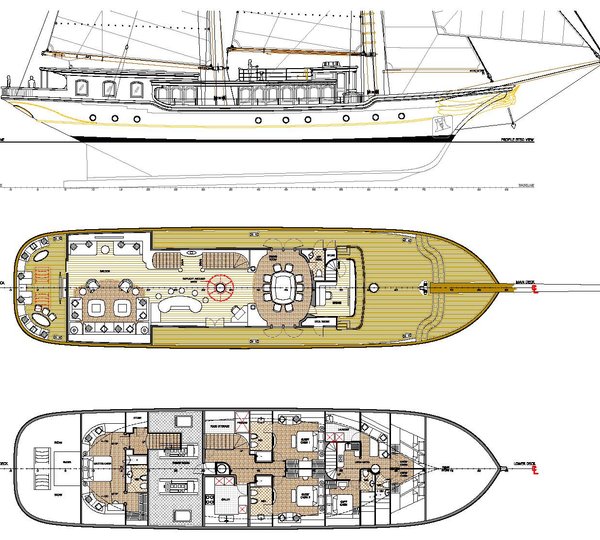 Dream Ship Victory Sailing Yacht Imagination - General plan - Image courtesy of DSV