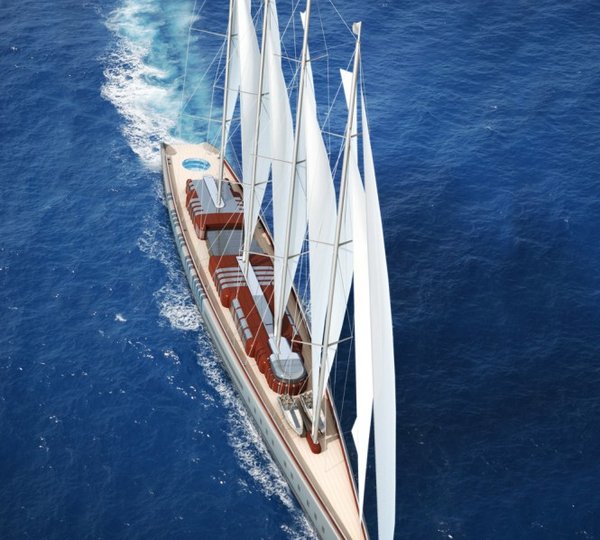 Dream Symphony megayacht top view - Image courtesy of Dykstra & Partners