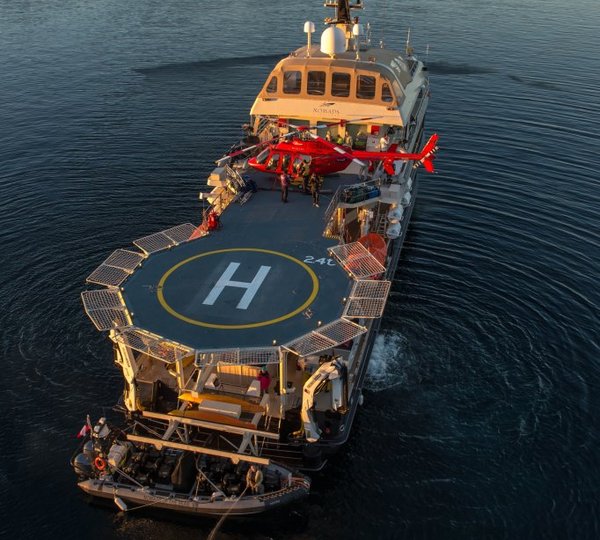 Explorer Yacht ATMOSPHERE - Helipad from Above
