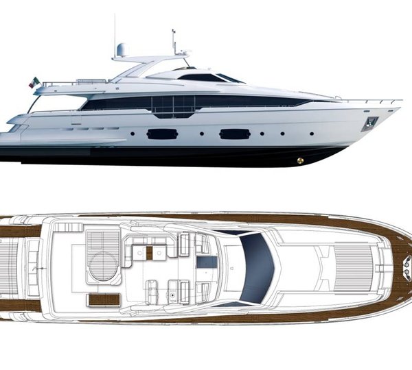 Ferretti 96 JAG B - Layout exterior