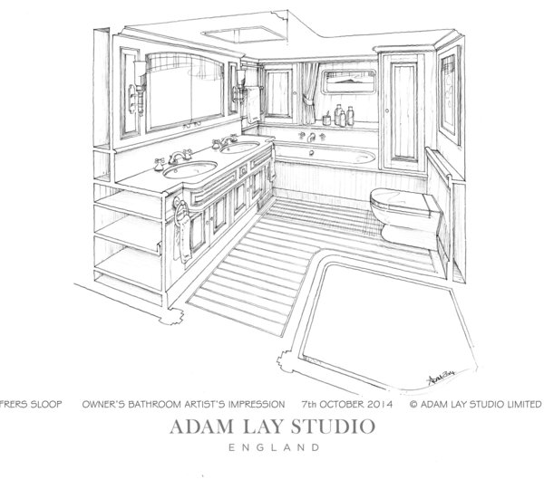 Frers Sailing Yacht Hull 1012 - Owners Bathroom