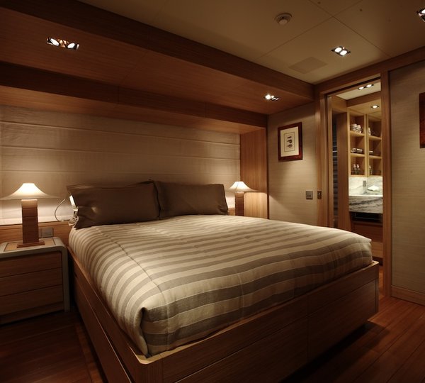 Guest Queen Bedroom SY Exuma -  photo  courtesy of Perini Navi
