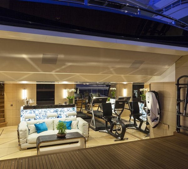 Gym euipment and relaxation area