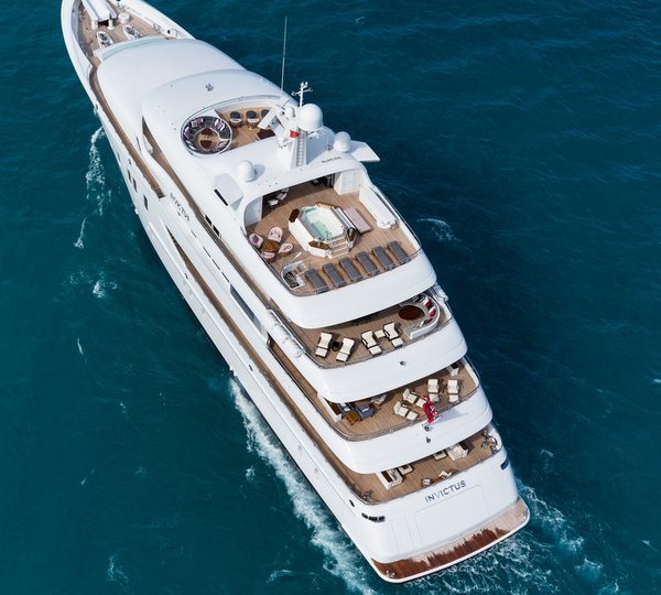 INVICTUS superyacht - aft view - decks - Photo by Jeff Brown