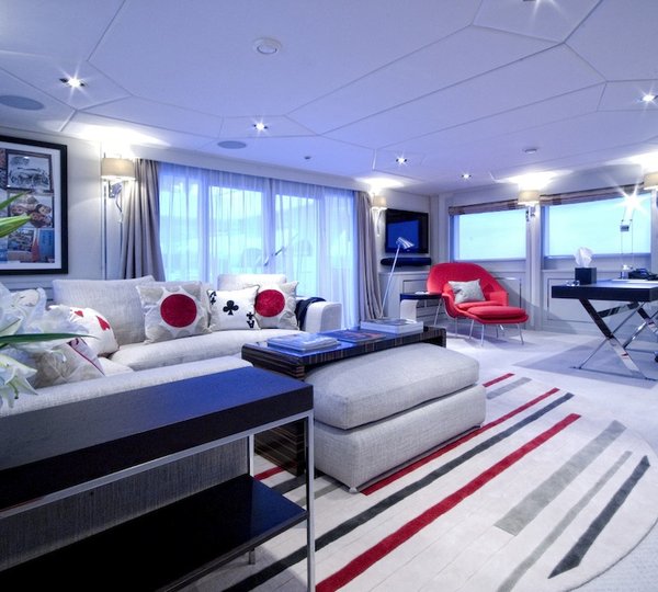 Interior of the Pendennis refitted yacht Illusion
