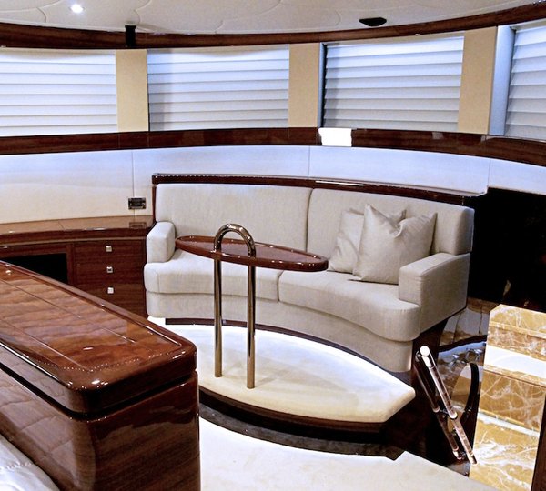 Interior of the superyacht Lady Gaga