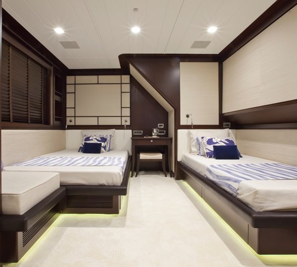KAria superyacht Guest Twin Cabin