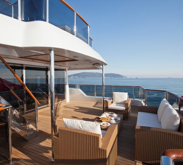 Karia Superyacht Owners Aft Deck
