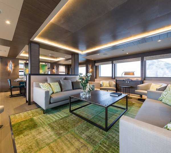 LA PASSION - main deck salon . Photo courtesy of Jeff Brown