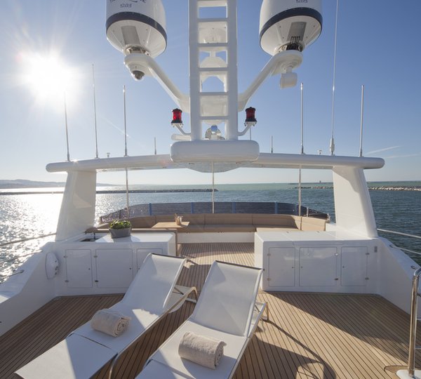 Luxurious exterior aboard superyacht Percheron - Photo by Maurizio Paradisi