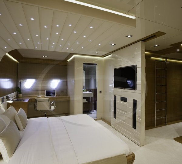 Luxurious interior aboard the Agantur superyacht AD5