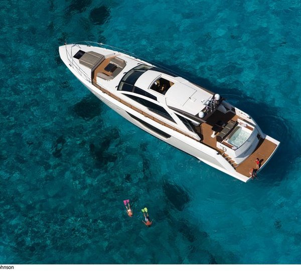 Luxury yacht Alpha 76 Express - view from above Photo by Forest Johnson